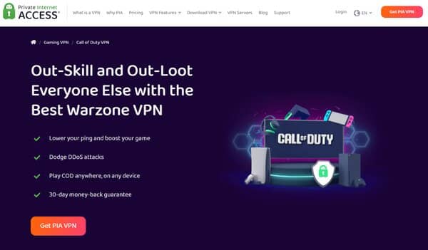 Private Internet Access Call of Duty VPN
